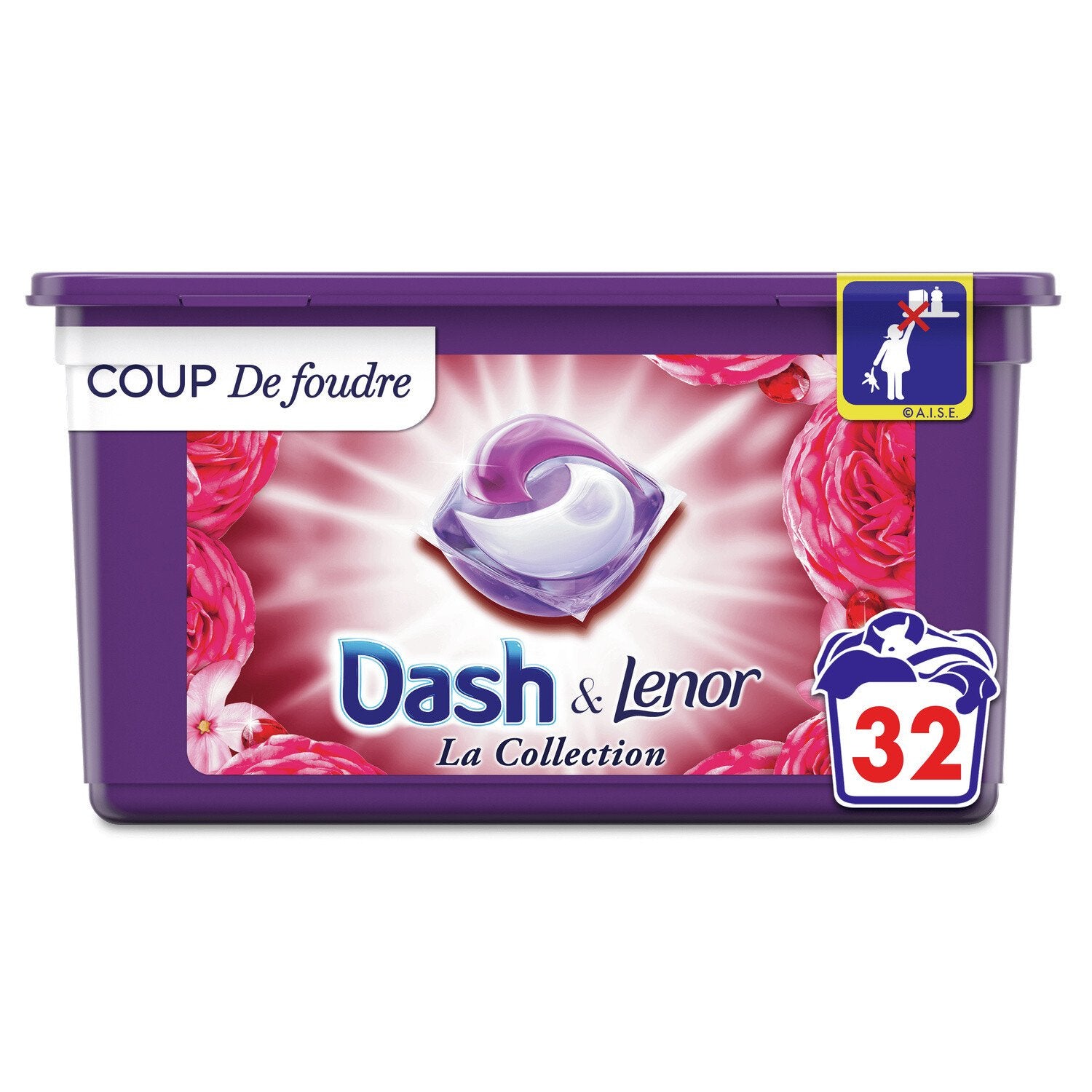 32 à 288 lavages Dash/Lenor 2en1